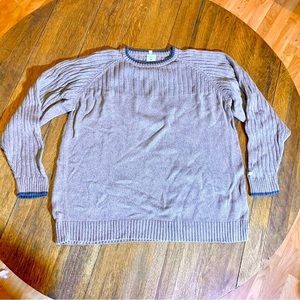 Columbia Sweater Mens Size XXL Grey Blue Crew Neck Pullover Long Sleeve